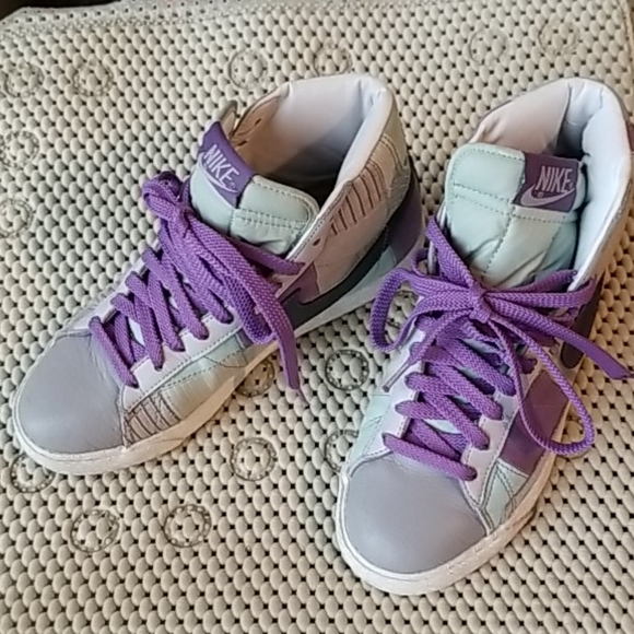 <NIKE> Patchwork Blazer High Top Sneakers - Picture 3 of 8